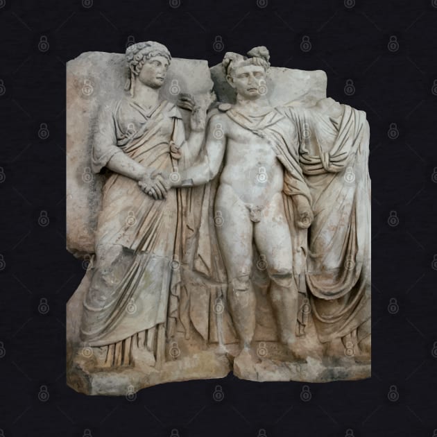 Klaudios and Agrippina Sebastion Relief Classical Art Cut Out by taiche